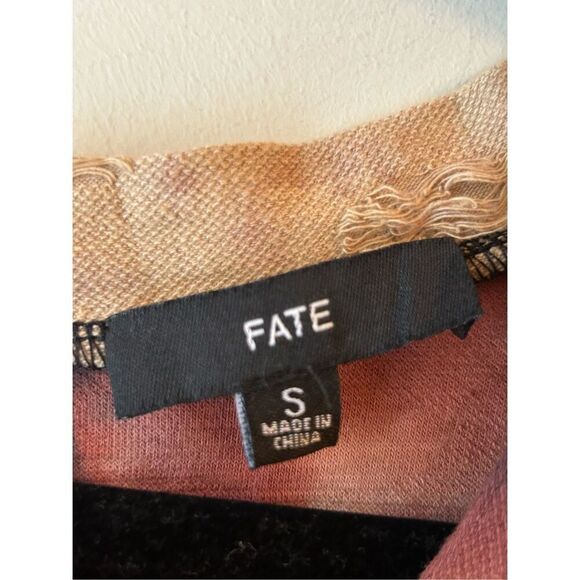 Anthropologie Fate Tie-dye Distressed Terrycloth Romper sz S boho-chic earth-ton - Picture 3 of 11